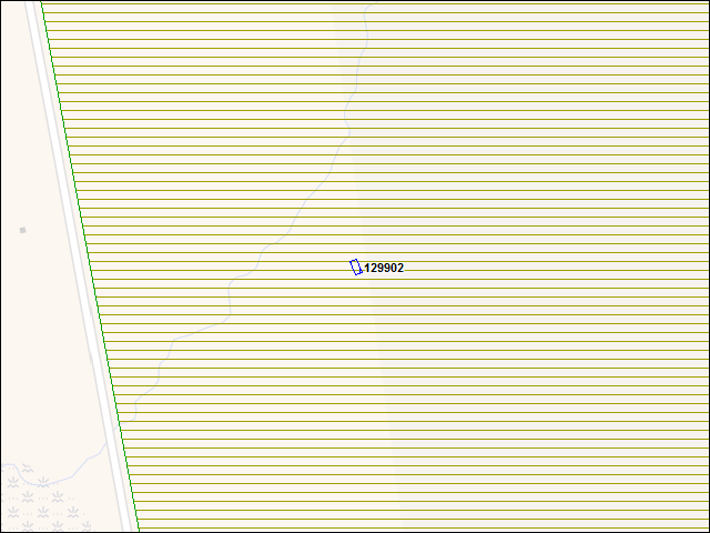 Une carte de la zone qui entoure immédiatement le bâtiment numéro 129902