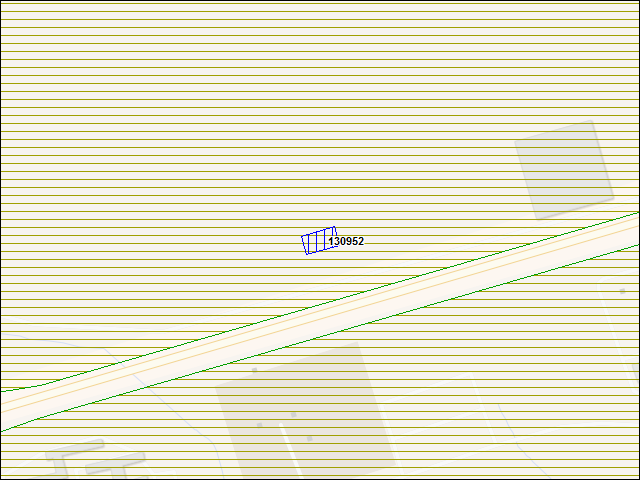 Une carte de la zone qui entoure immédiatement le bâtiment numéro 130952