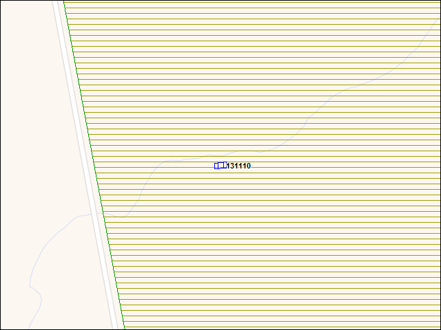 Une carte de la zone qui entoure immédiatement le bâtiment numéro 131110