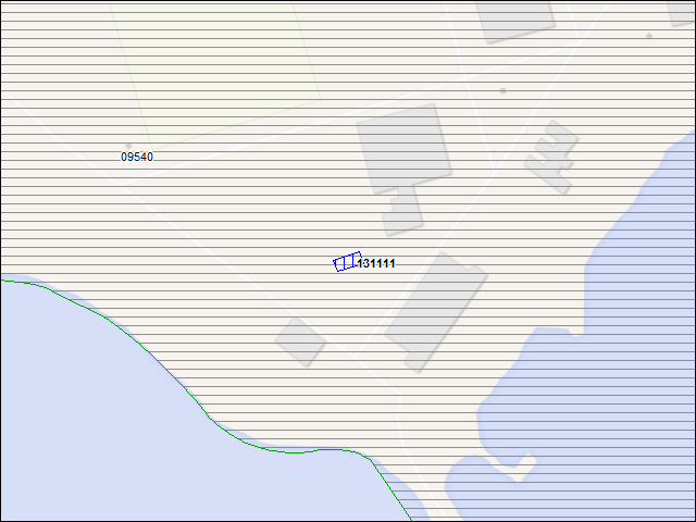 Une carte de la zone qui entoure immédiatement le bâtiment numéro 131111