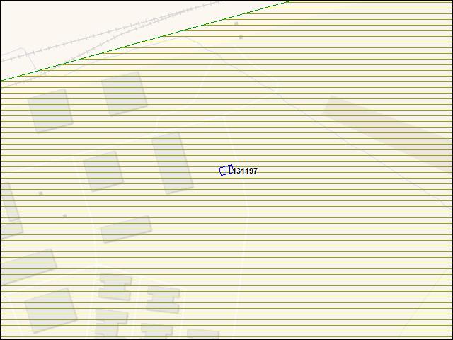 Une carte de la zone qui entoure immédiatement le bâtiment numéro 131197