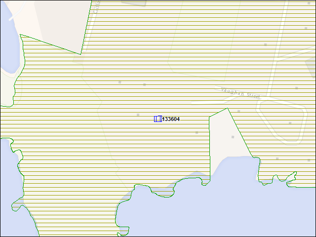 Une carte de la zone qui entoure immédiatement le bâtiment numéro 133604