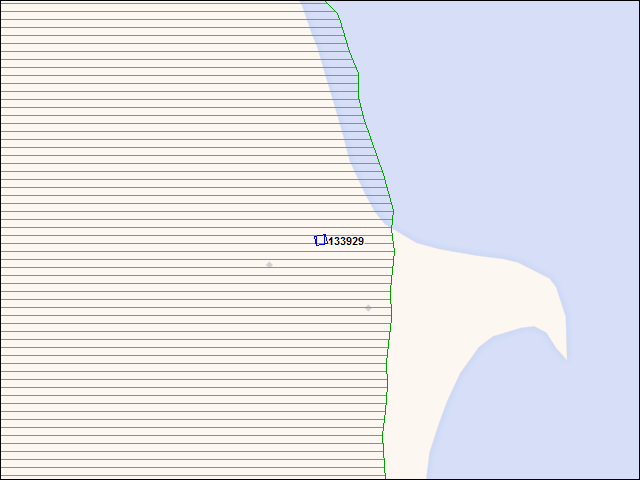 Une carte de la zone qui entoure immédiatement le bâtiment numéro 133929