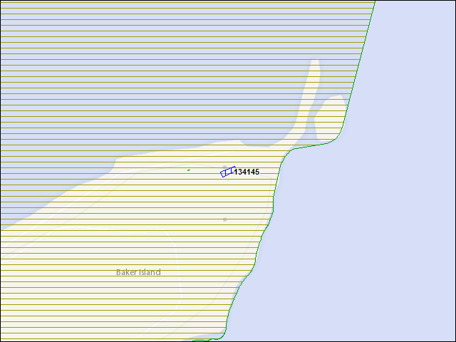 Une carte de la zone qui entoure immédiatement le bâtiment numéro 134145