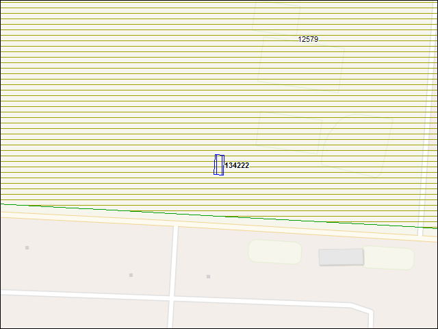 Une carte de la zone qui entoure immédiatement le bâtiment numéro 134222