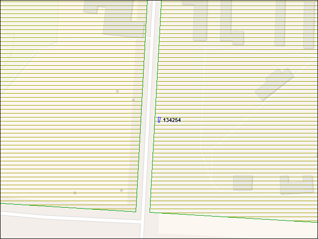 Une carte de la zone qui entoure immédiatement le bâtiment numéro 134254