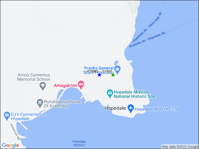 Une carte de la zone qui entoure immédiatement le bâtiment numéro 137093