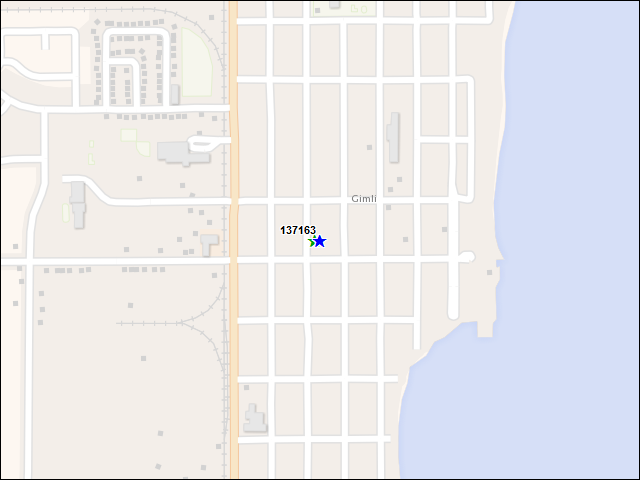 Une carte de la zone qui entoure immédiatement le bâtiment numéro 137163