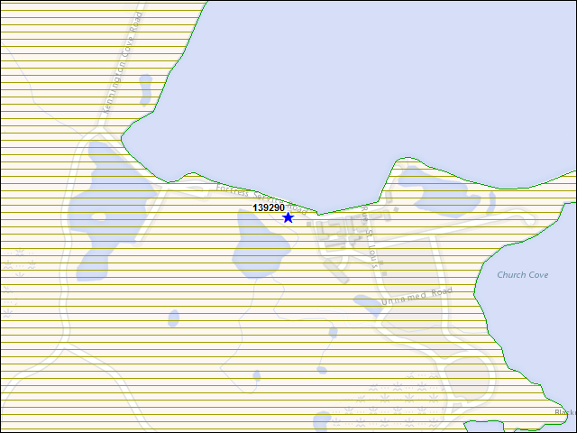 Une carte de la zone qui entoure immédiatement le bâtiment numéro 139290