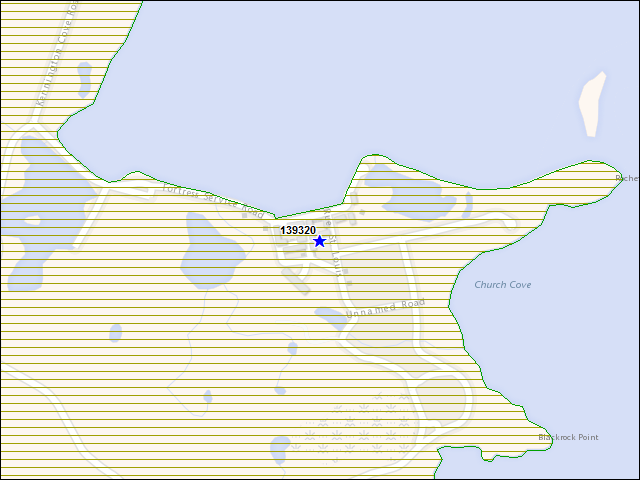 Une carte de la zone qui entoure immédiatement le bâtiment numéro 139320