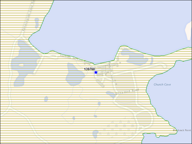 Une carte de la zone qui entoure immédiatement le bâtiment numéro 139760