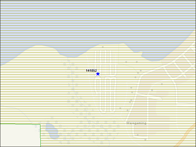 Une carte de la zone qui entoure immédiatement le bâtiment numéro 141852