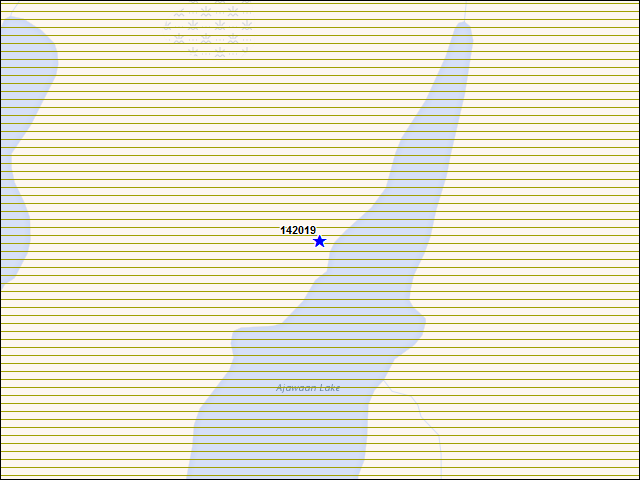 Une carte de la zone qui entoure immédiatement le bâtiment numéro 142019