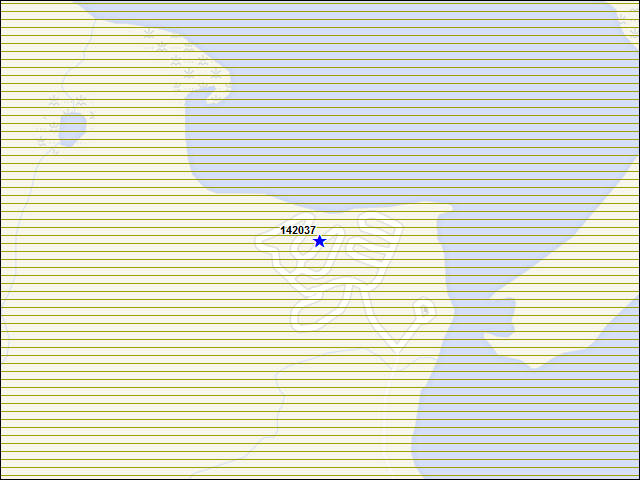 Une carte de la zone qui entoure immédiatement le bâtiment numéro 142037