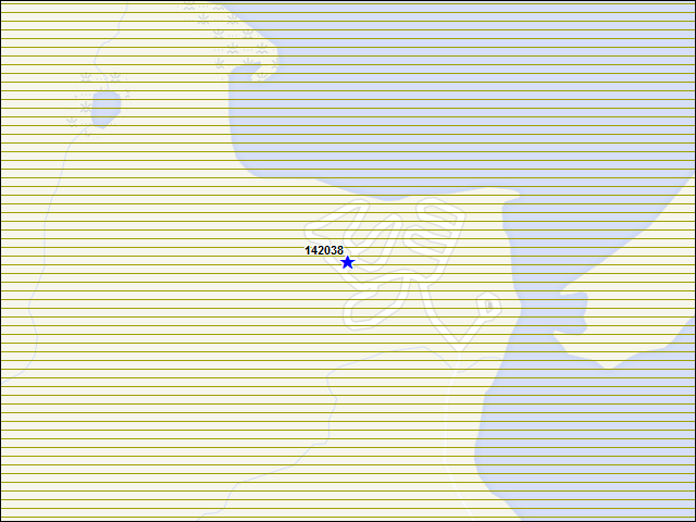 Une carte de la zone qui entoure immédiatement le bâtiment numéro 142038