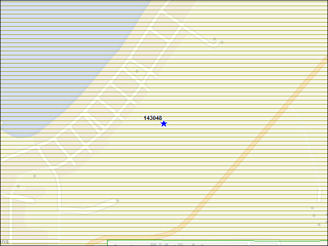 Une carte de la zone qui entoure immédiatement le bâtiment numéro 143048