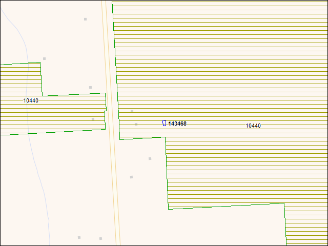 Une carte de la zone qui entoure immédiatement le bâtiment numéro 143468