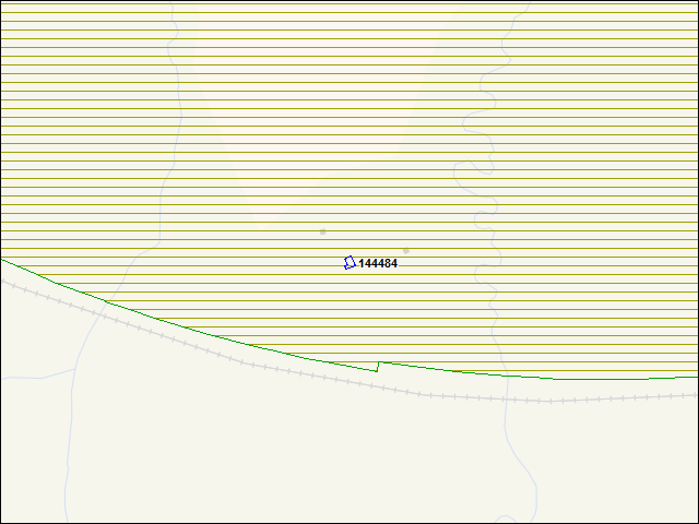 Une carte de la zone qui entoure immédiatement le bâtiment numéro 144484