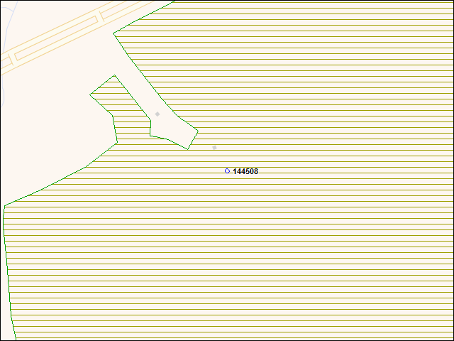 Une carte de la zone qui entoure immédiatement le bâtiment numéro 144508