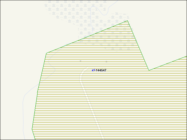 Une carte de la zone qui entoure immédiatement le bâtiment numéro 144547