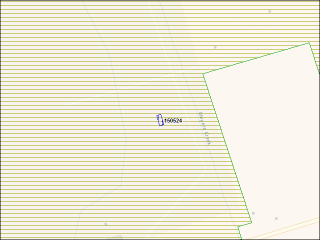 Une carte de la zone qui entoure immédiatement le bâtiment numéro 150524