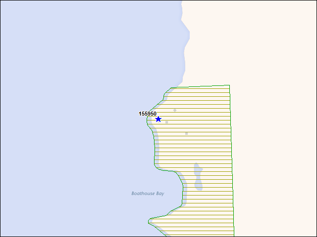 Une carte de la zone qui entoure immédiatement le bâtiment numéro 155950