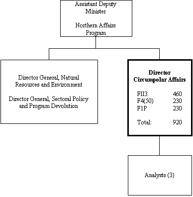 Org Chart of the DIRECTOR CIRCUMPOLAR AFFAIRS